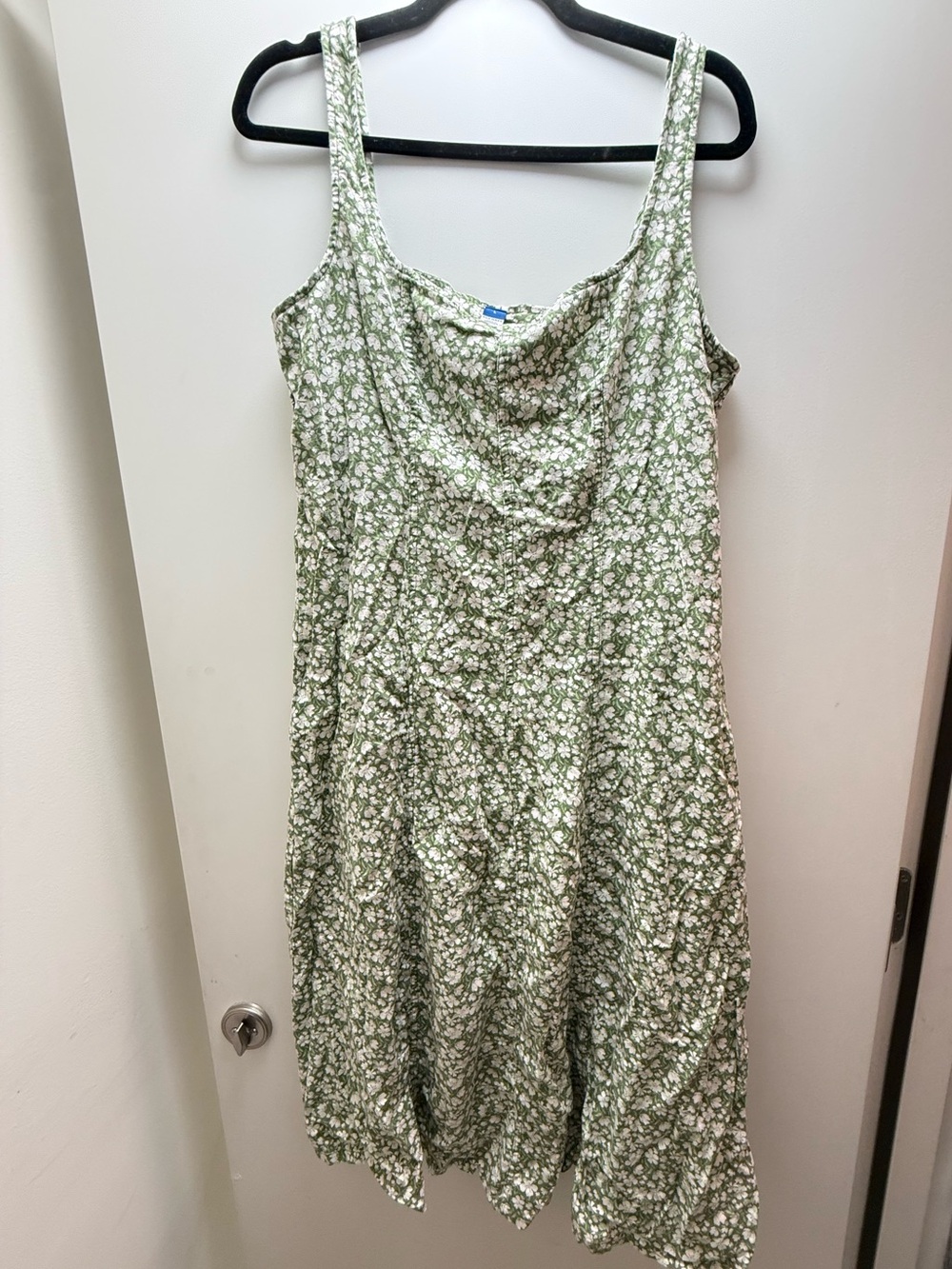 Green Floral Sleeveless Sundress